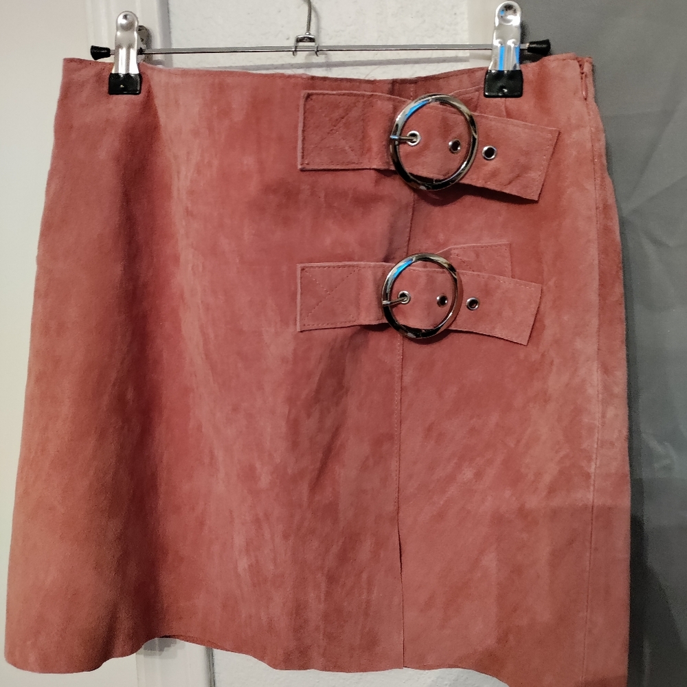 Suede skirt